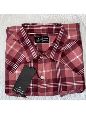 Public Record Plaid Button Down Long Sleeve Shirt